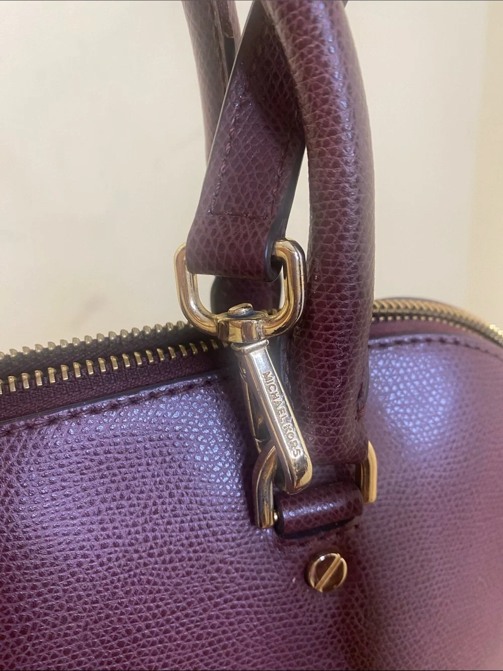 Michael Kors Cindy  Dome Satchel Bag in Plum